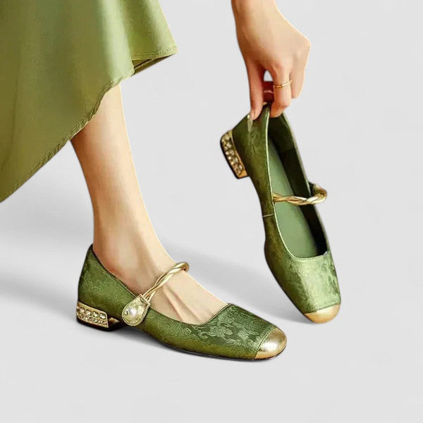 Natalie | Pearl Strap Mary Janes
