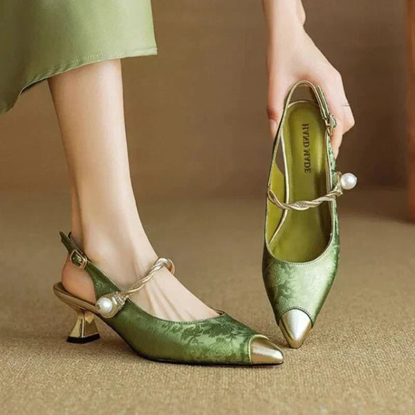 Scarlett | Floral Kitten-Heel Pumps