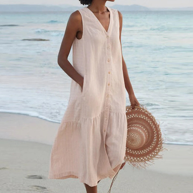 Celeste - Dress with V-Neck