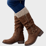 Amelia | High Boot with Woven Mesh Detail