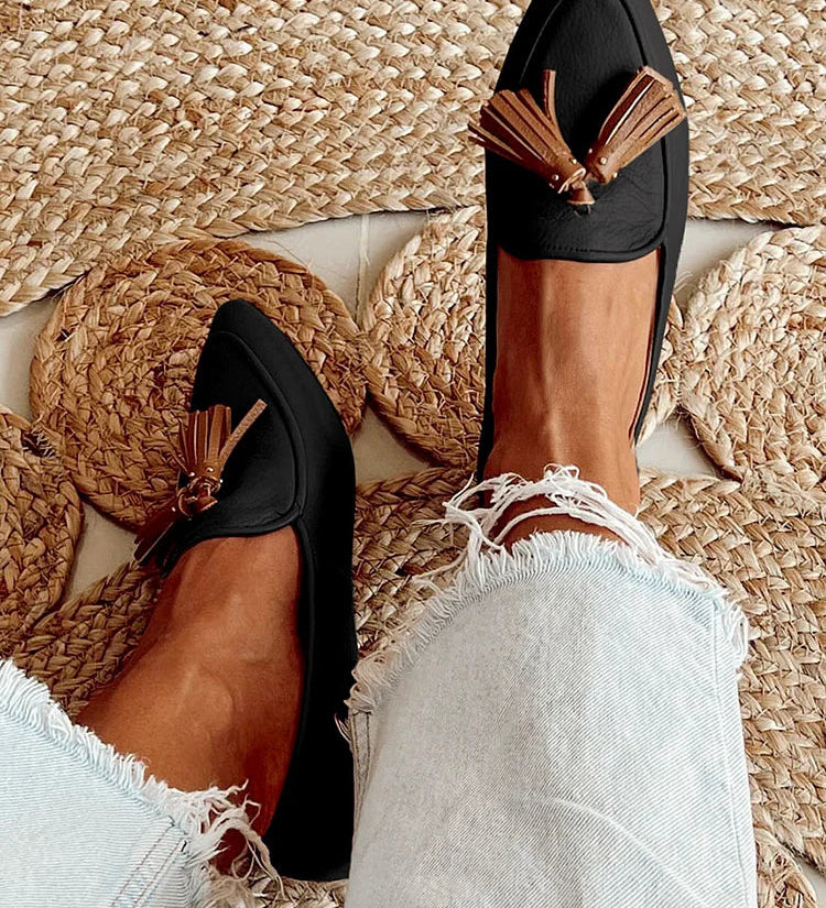 Brooke | Modern fringed loafers