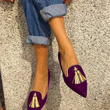 Catherine | Boho Slip-Ons with Fringes