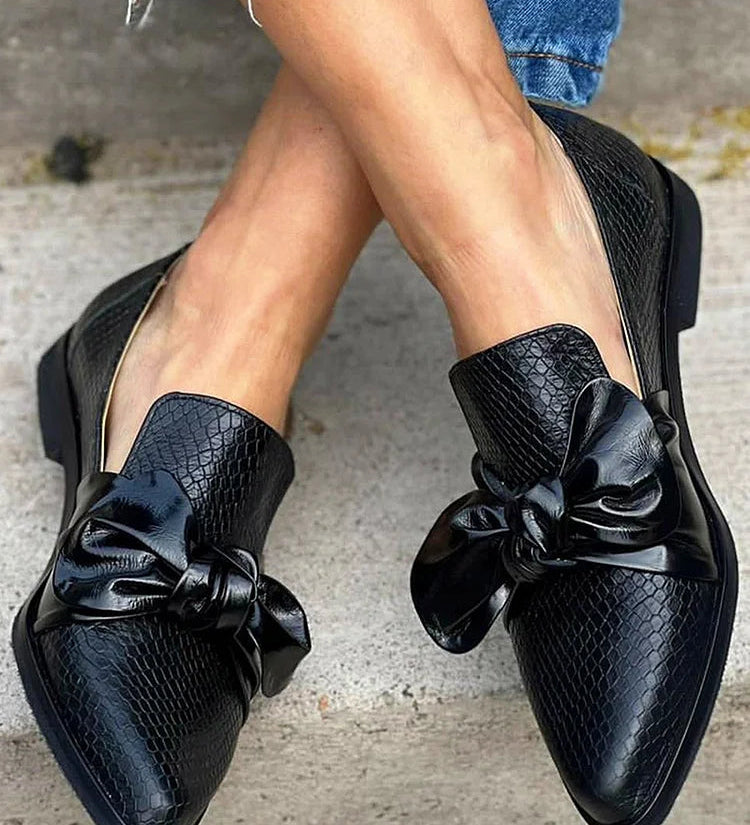 Ella | Elegant Slip-Ons with Bow