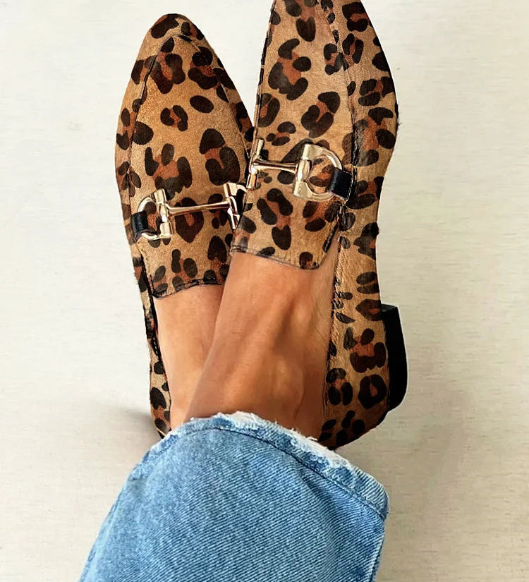 Rachel | Elegant Leopard Loafers