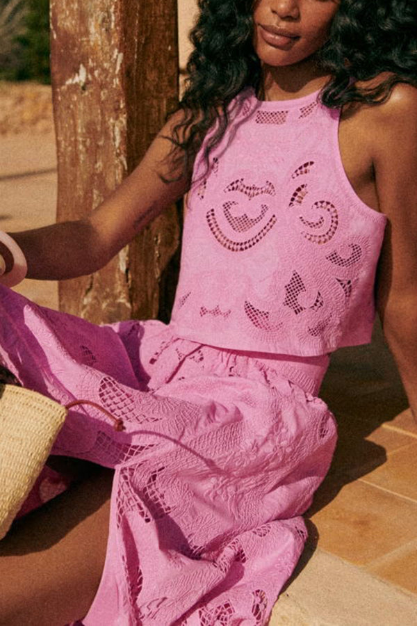 Moira - Pink Lace Set