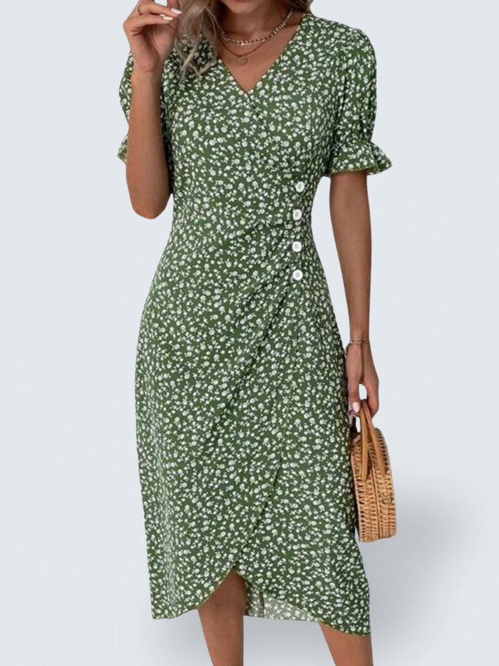 Giselle - Floral V-Neck Dress