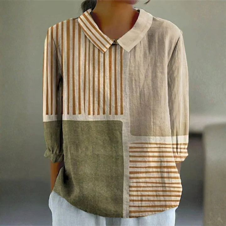 Keilani - Stripe Patchwork Blouse