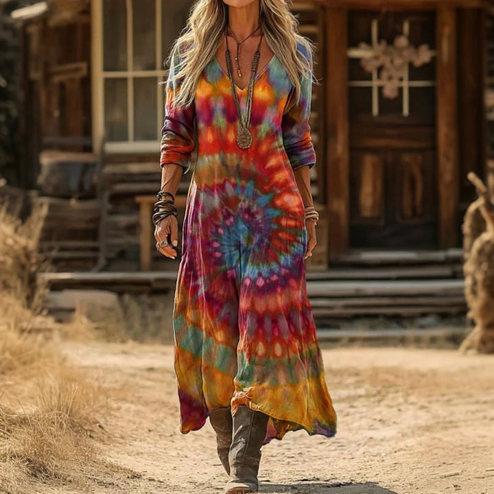 Christine - Casual Long Sleeve Dress Inspired by Vintage