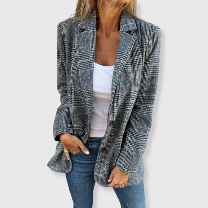 Brenda - Elegant Blazer with Check Pattern