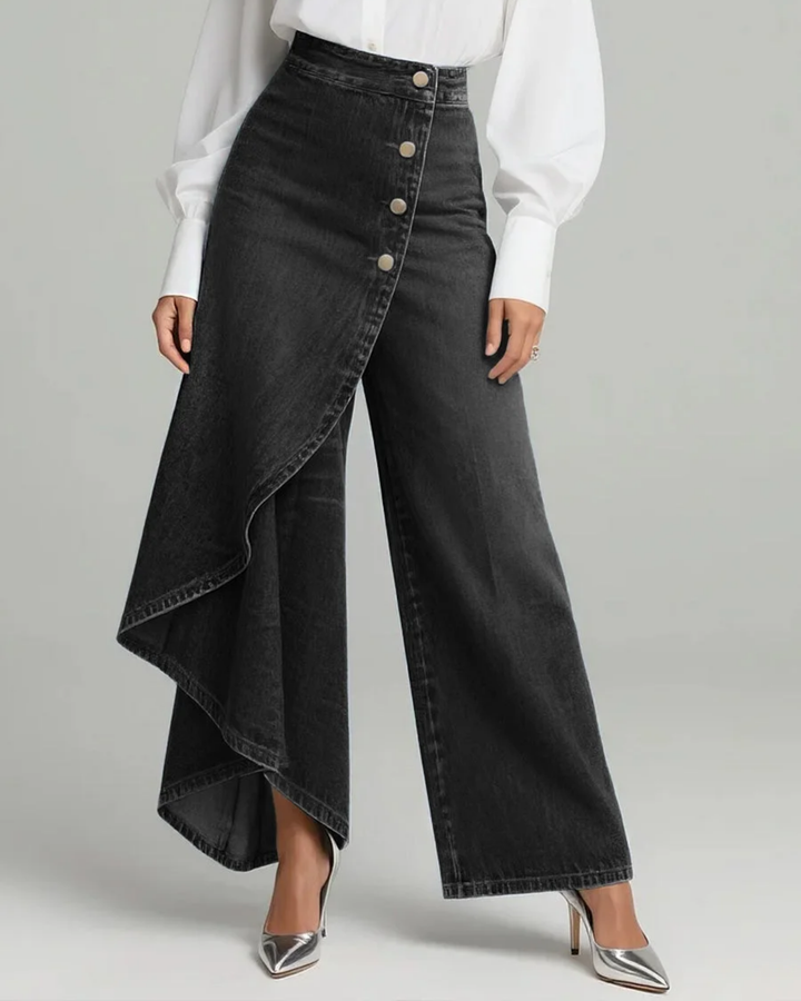 Amelia - Wrap Denim Pants