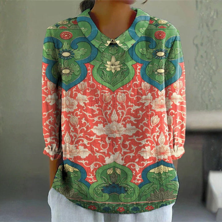 Clara - Regal Lotus Blouse