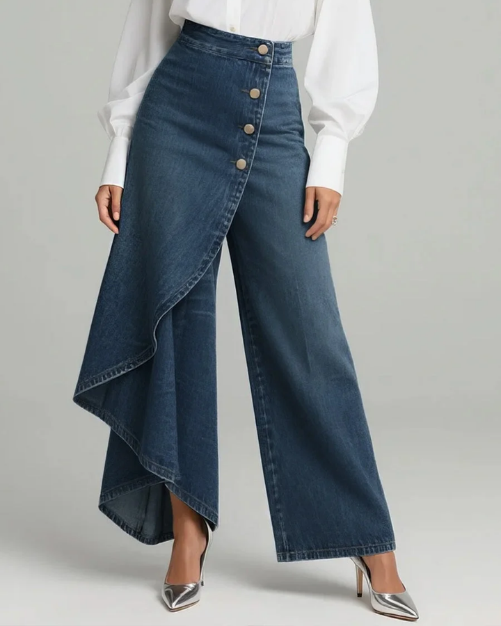 Amelia - Wrap Denim Pants