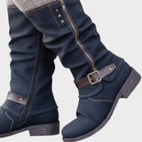 Amelia | High Boot with Woven Mesh Detail