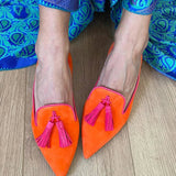 Catherine | Boho Slip-Ons with Fringes