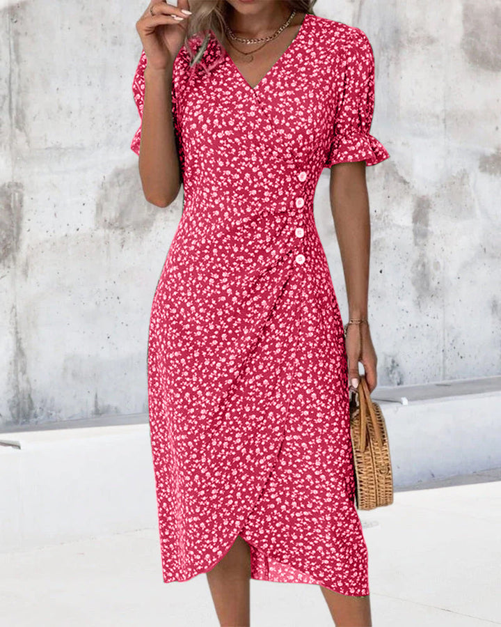 Giselle - Floral V-Neck Dress