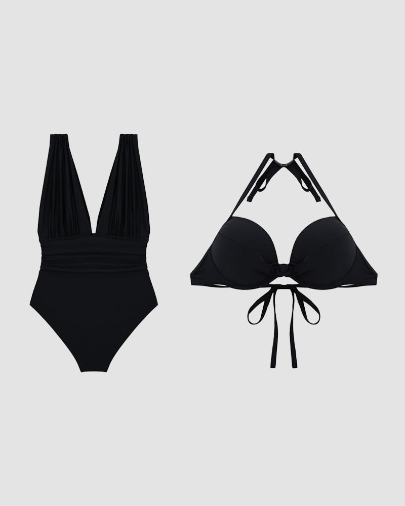 Abigail - Luxury Sculpting Swimsuit with Deep V-Neck