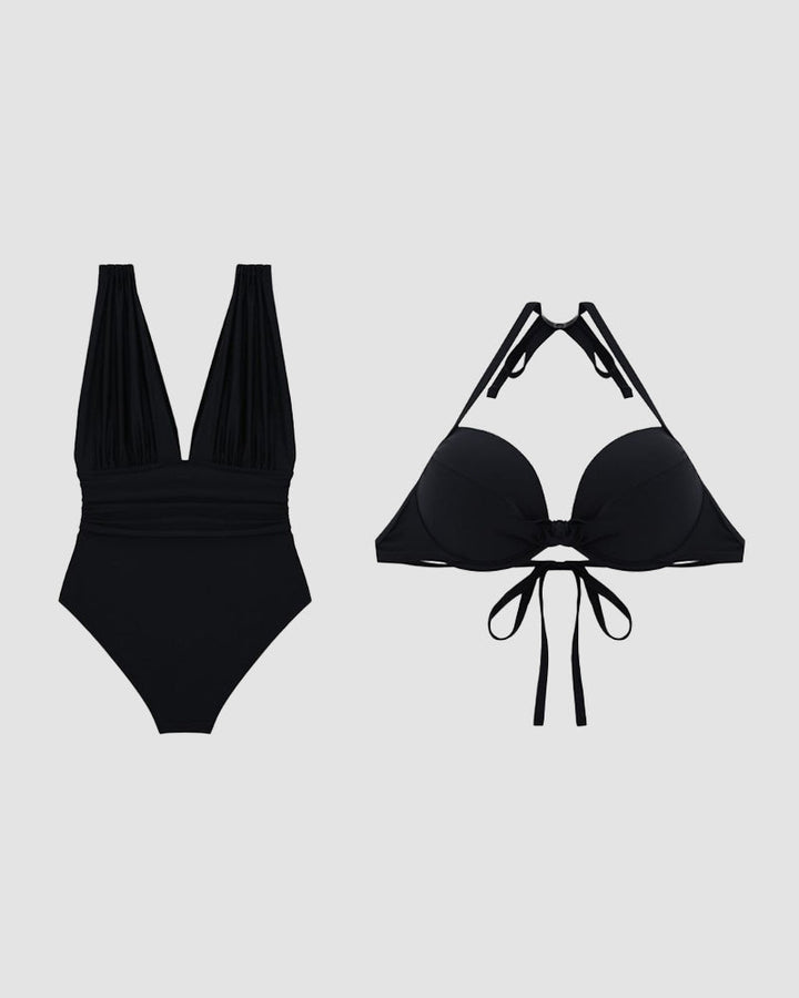Abigail - Luxury Sculpting Swimsuit with Deep V-Neck