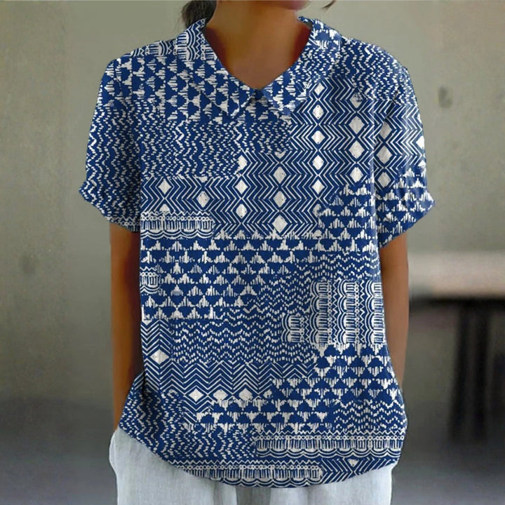 Abigail - Blouse with Tribal Print