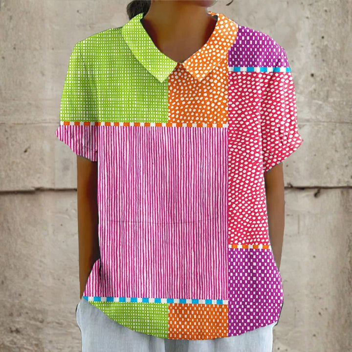Zara - Colourful Patchwork Blouse