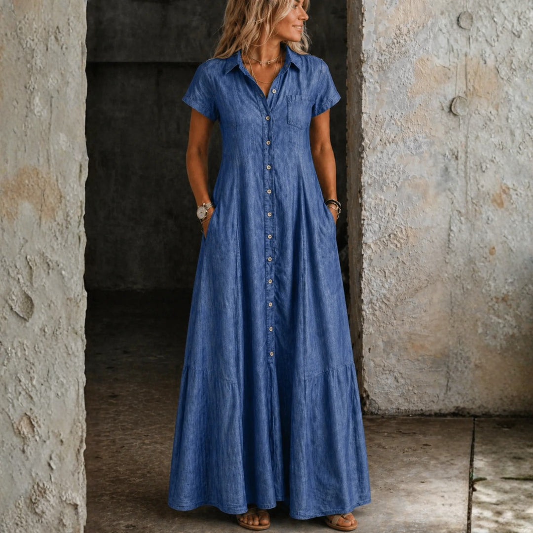 Eliza - Long Denim Dress