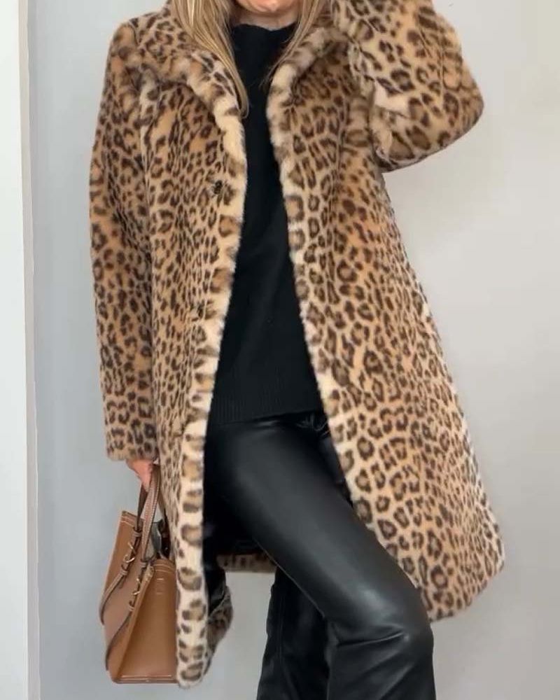Leia - Leopard Long Jacket