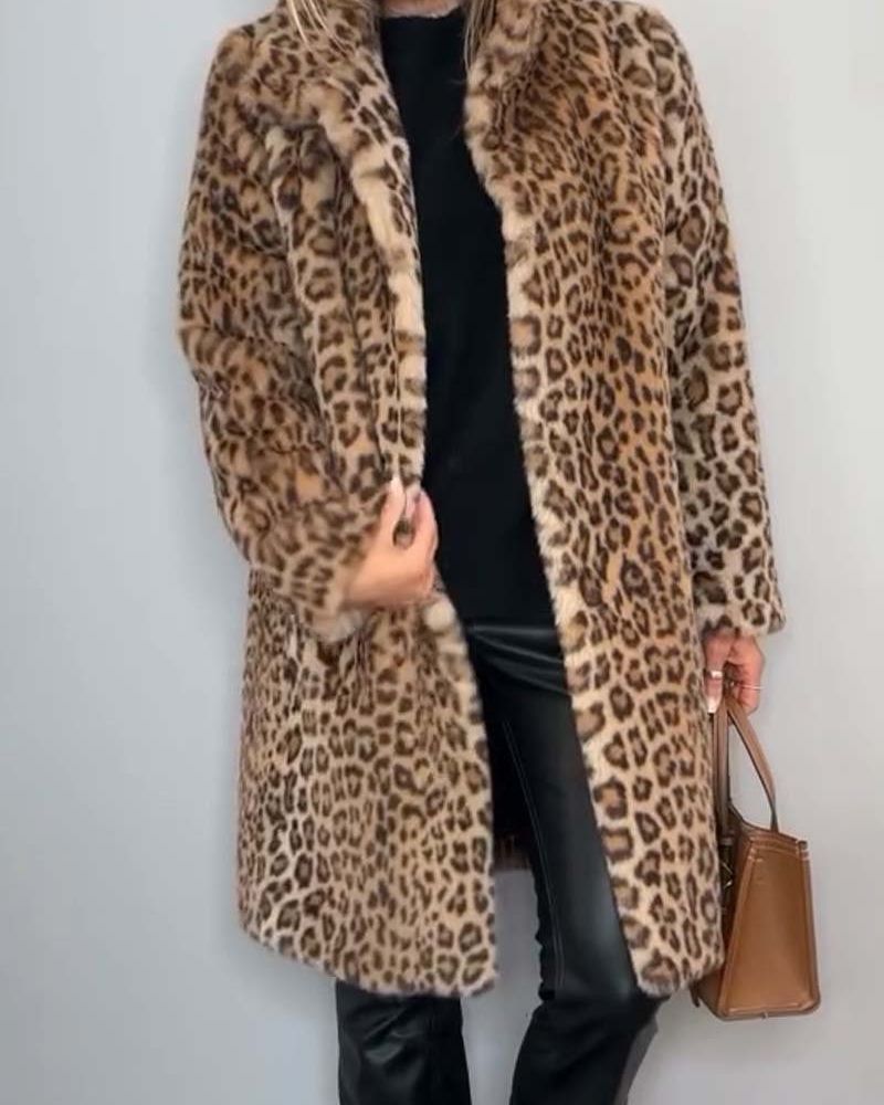 Leia - Leopard Long Jacket