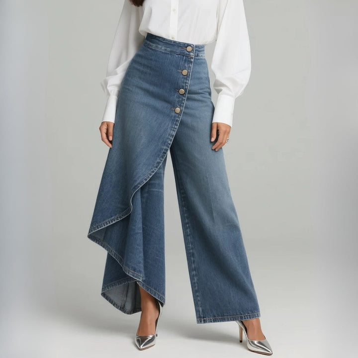 Amelia - Wrap Denim Pants