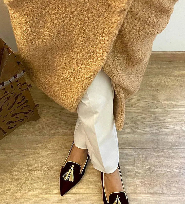 Catherine | Boho Slip-Ons with Fringes