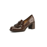 Grace | Leather Loafer Pumps