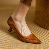 Lily | Textured Mid-Heel Pumps