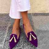 Catherine | Boho Slip-Ons with Fringes
