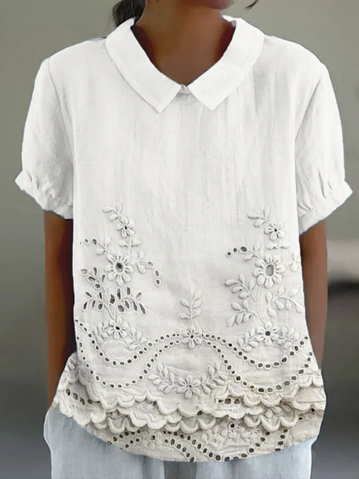 Lily - Embroidered Floral Blouse