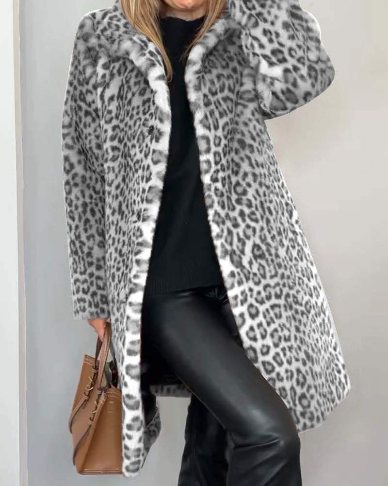 Leia - Leopard Long Jacket