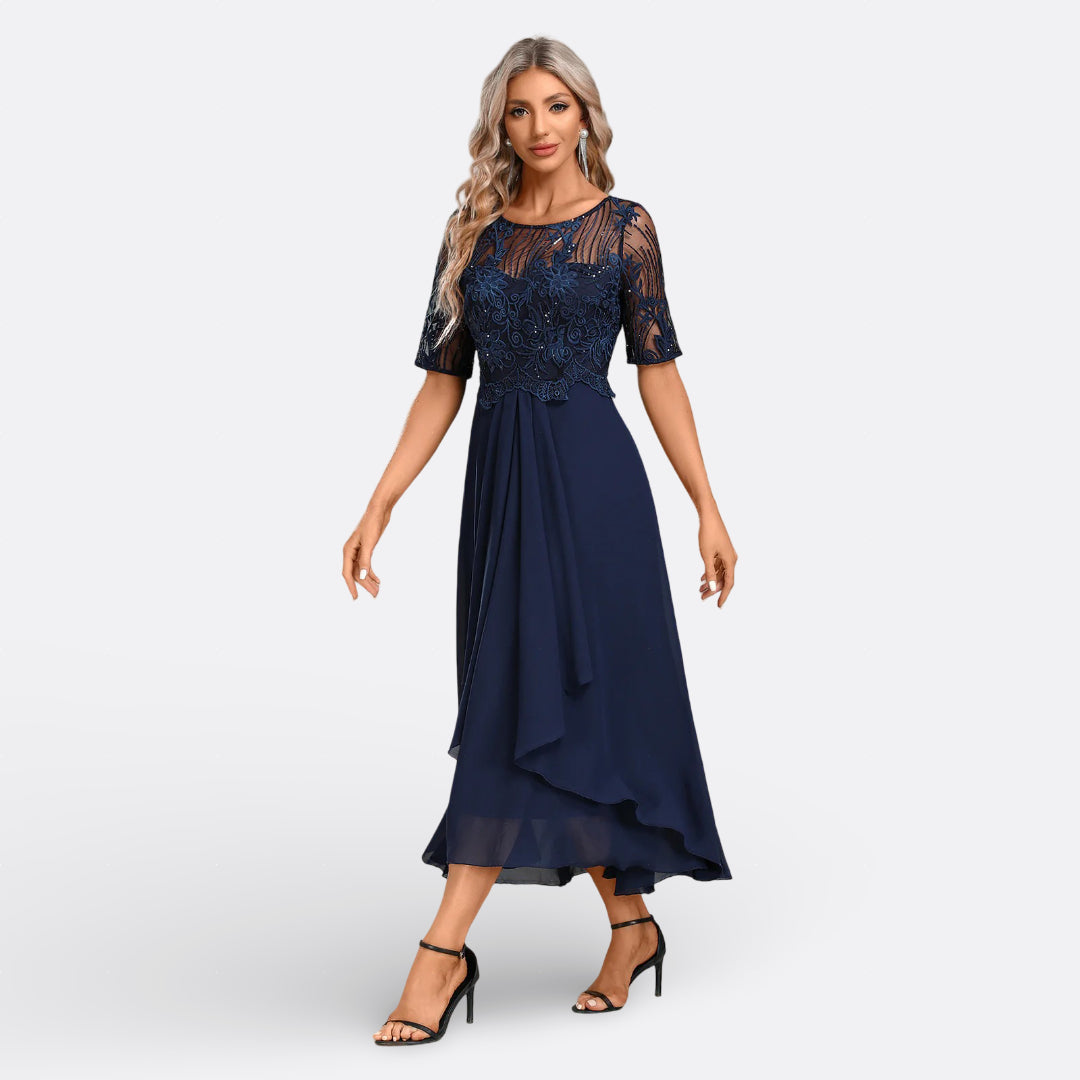Madison - Lace Dress with Short Sleeves
