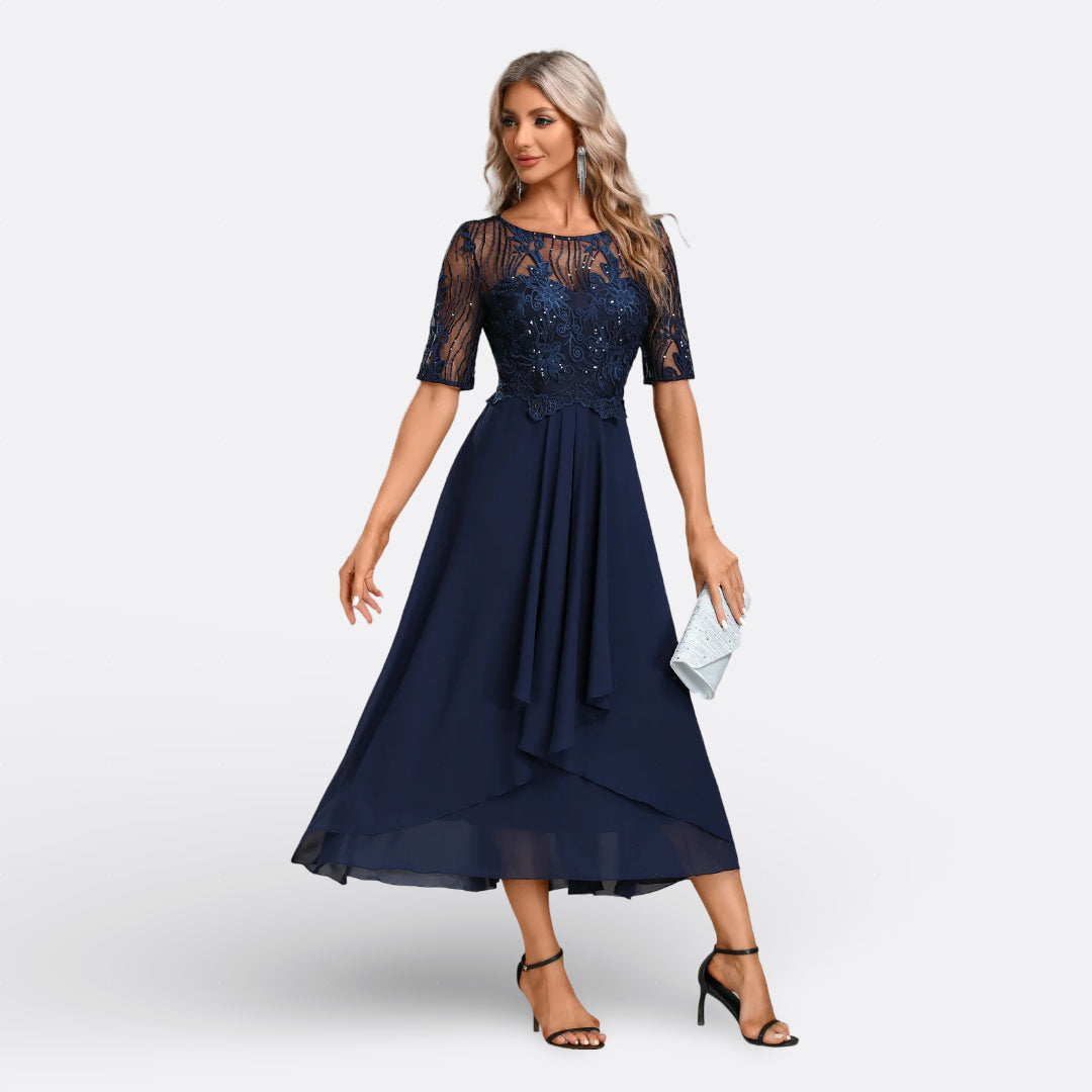 Madison - Lace Dress with Short Sleeves