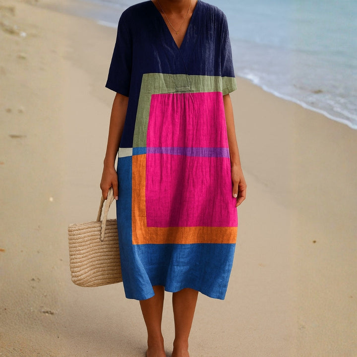 Isadora - Vibrant Colour Block Dress