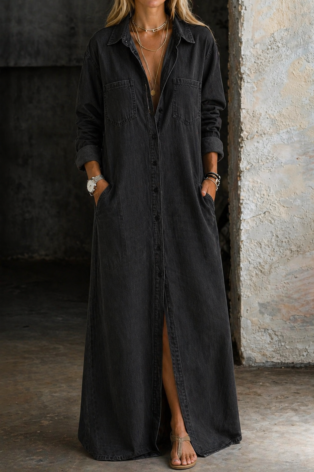 Delana - Button Down Dress