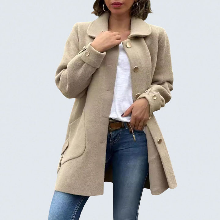 Corinne - Classic Button-Down Oversized Coat