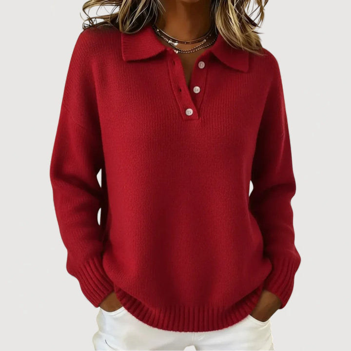Isabel - Cozy Collared Knit Sweater