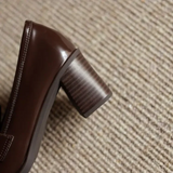 Grace | Leather Loafer Pumps
