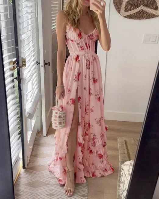 Sonia - Floral Pattern Midi Dress