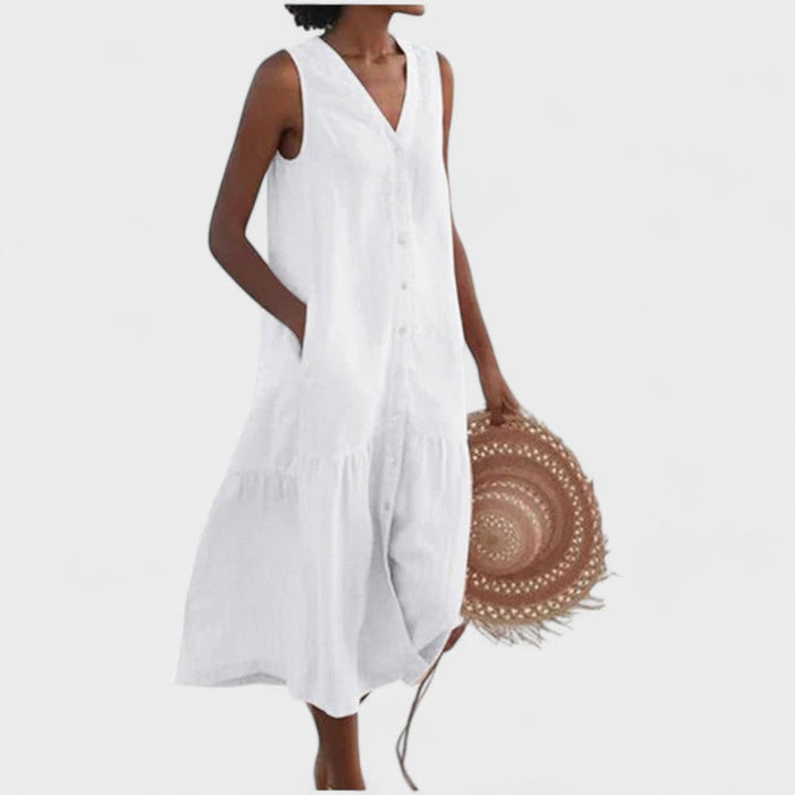 Celeste - Dress with V-Neck