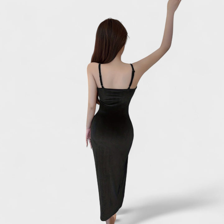 Gabrielle - Velvet Dress with Slit