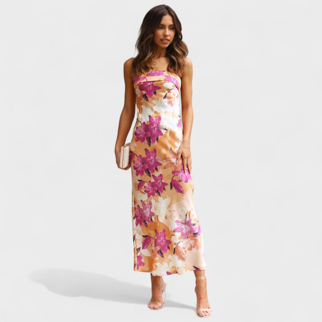 Carmen - Sleeveless Satin Dress