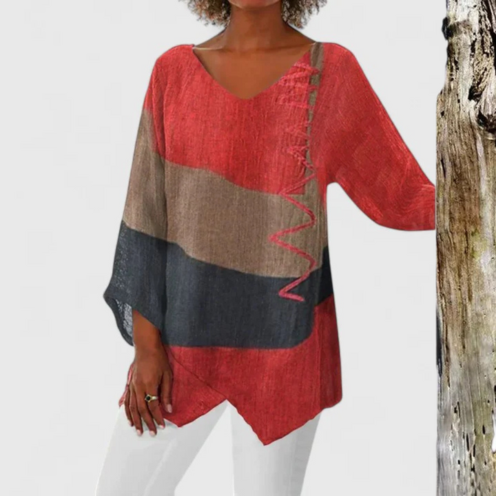 Elysia - Sophisticated V-Neck Tunic