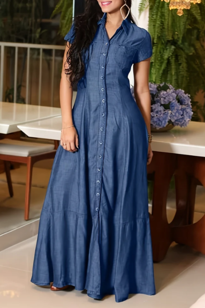 Eliza - Long Denim Dress