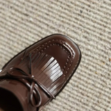 Grace | Leather Loafer Pumps