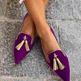 Catherine | Boho Slip-Ons with Fringes