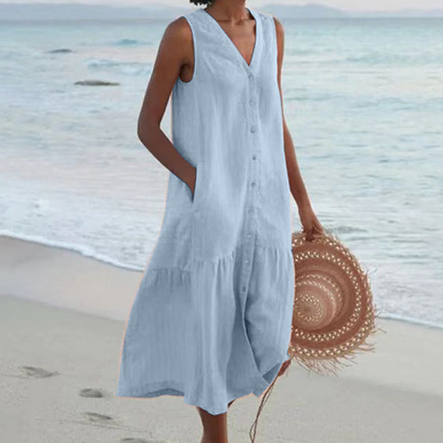 Celeste - Dress with V-Neck