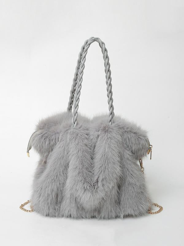 Bethany - Women Plush Velvet Shoulder Tote